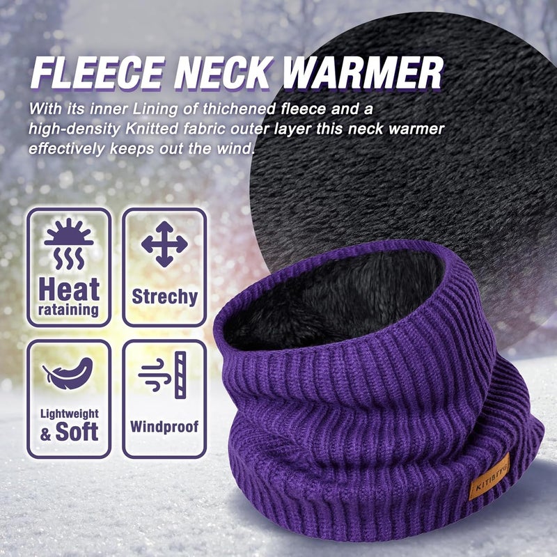 KITIBTYG Winter Neck Gaiters & Ski Mask,Winter Fleece Neck Warmer Face for Men &Women Windproof Gift - Image 2